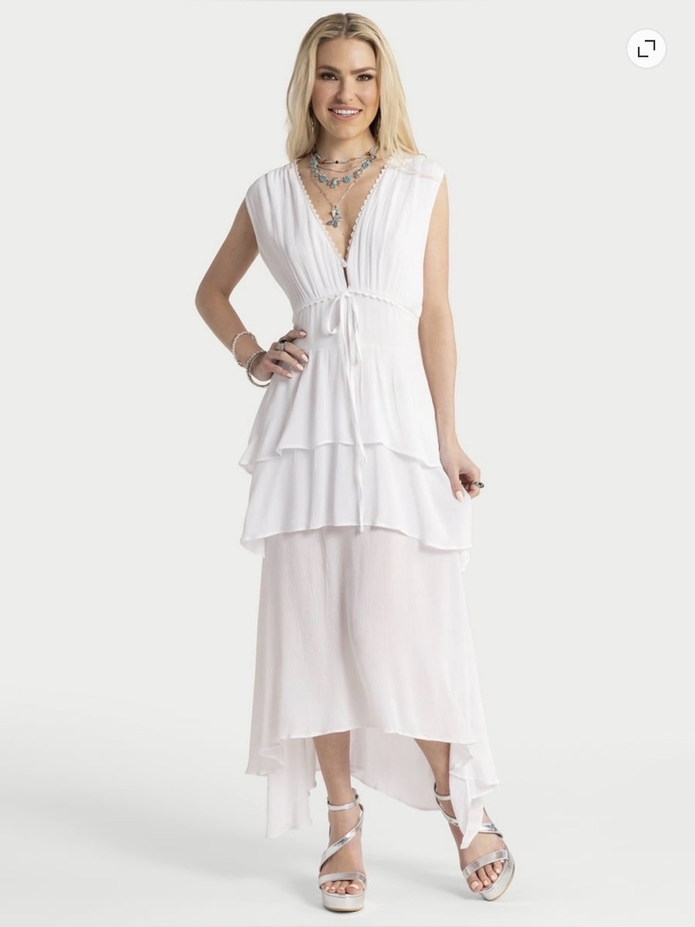 Jessica Simpson Genna V-Neck Dress - Size XS